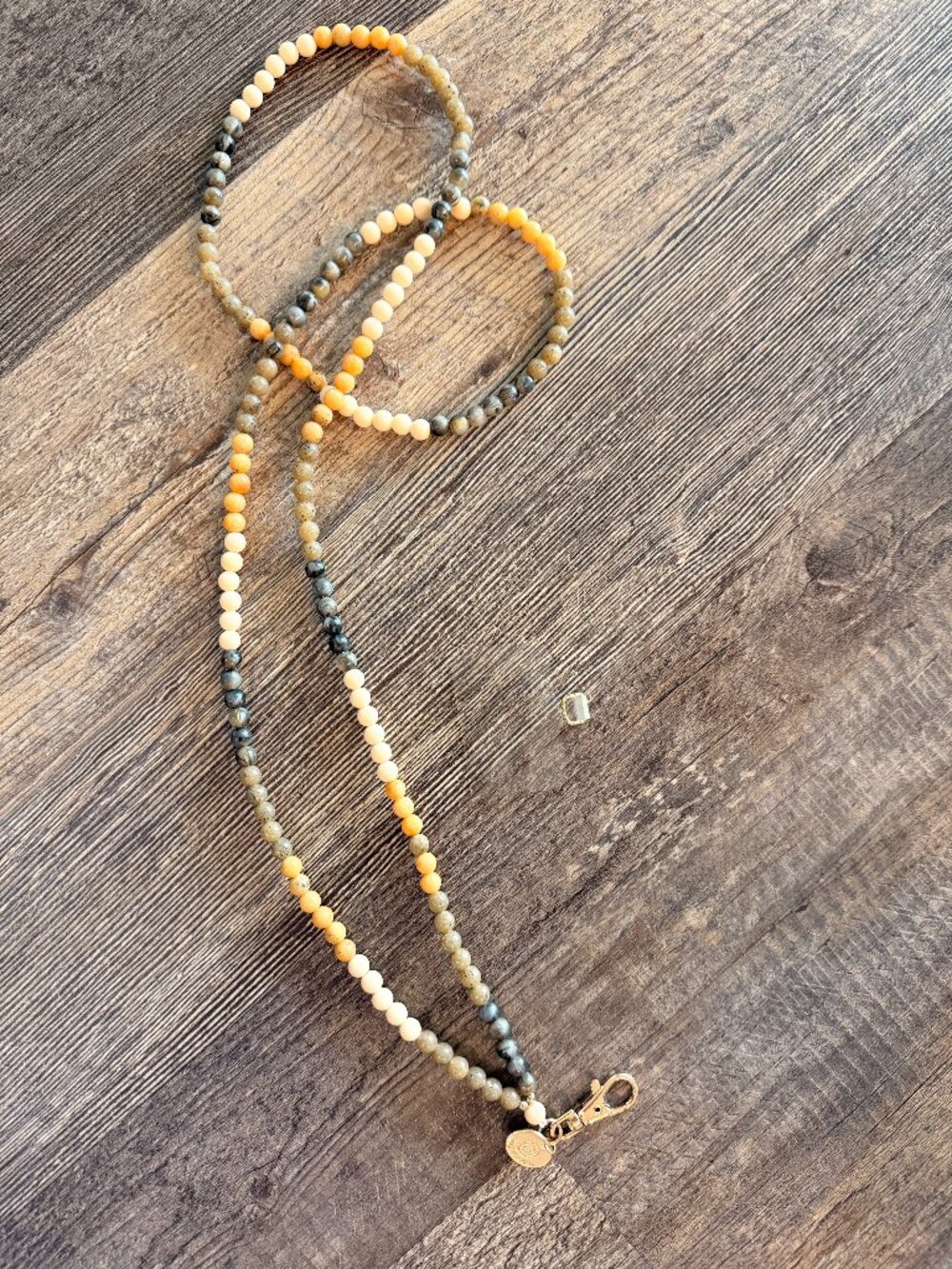 Anthropologie Neutral Beaded Crossbody Phone Chain -- Never used